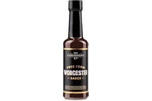 The Condiment Company Free From Worcester Sauce 155g - Gluten Free Worcestershire Sauce, Vegetarian and Vegan Friendly, For Marinades, Cooking & Seasoning