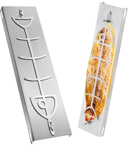 Support Saumon Inox FENNEK – Fixation Serrage Spécial Pour Brasero & BBQ Sphérique, Alternative Durable à La Planche, Fabriqué En Allemagne