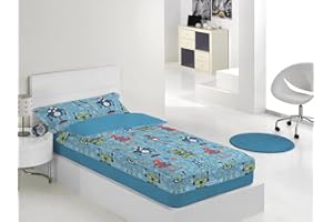 CIBERDESCANS Saco Nórdico Infantil Robots KARAMELO con cremallera y relleno incluido (Cama 90 cm)