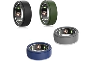 GENERIC (4 Pack) Case for OURA Ring 4,Fit S size(6/7/8/9) - Lightweight & Skin-friendly, Black & Gray & Blue & Green