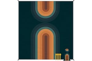 ‎JOPEE Jopee Stranddecke Wasserdicht, 280 x 300cm Sandfrei Strandmatte für 4-8 Personen, Leicht Tragbar Picknickdecke mit 4 Heringen und 4 Ecktaschen, Schnell Trocknend Outdoor Camping Decke