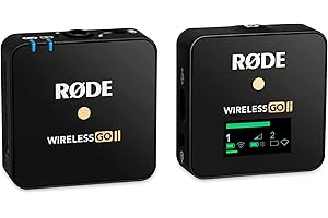 RØDE Wireless GO II Single Ultra-compact Dual-channel Wireless Microphone System with a Built-in Microphone and On-board Recording for Filmmaking, Interviews and Content Creation (Single Set)