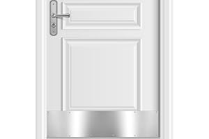 Fabbay 2 Stück Türtrittbleche Aluminiumplatte für Dekoration, verhindert das Treten der Tür (15,2 x 86,4 cm, Grau-Silber)