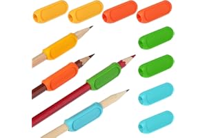 TIESOME Silikon Grips Stiftehalter, 8 Stück Bleistift Griffe, Stifthaltung Hilfe Kinder Silikon Stift Griffe, Stiftgriffe Schaumstoff, Linkshänder Rechtshänder Bleistift Griffe Schreibhilfe für Kinder