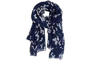 World of Shawls Butterfly Print Scarf for Women Celebrity Style Maxi, Wrap, Sarong, and Shawl Trendsetting Fashion Accessory for All Occasions