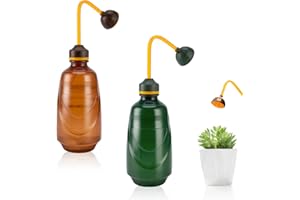 PIZENS Arrosoir Plante Intérieur 2Pcs, Arrosoir Bonsai 450ml, Petit Arrosoir Doux Idéal pour Les Bonsaïs, Les Plantes Délicates et Les Boutures (Vert + Brun)