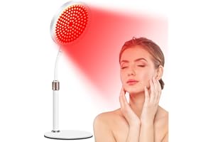 HOTTOERAK Red Light Lamp, 660nm & 850nm Infrared Light Lamp with Base, 100LEDs Red Light for Face