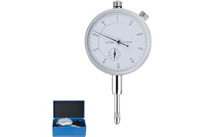 AccuGrapha Messuhr 0-10 mm, Mechanische Messuhr mit Metrischer Skala, 0,01 mm Genauigkeit, Edelstahl-Messspitze, Robustes Gehäuse für Präzisionsmessungen in Industrie & Handwerk