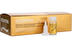 Tahe Botanic Keratin Gold Forme Flaskor med flytande guld och rent keratin för perfekt volym och form, 10 x 10 ml