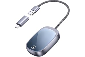 kacylzom Carplay Wireless Adapter 2 in 1 - Wireless Android Car Adapter for iPhone 6+/iOS 10+ & Android 11+ Convert Wired Android Car/Carplay to Wireless