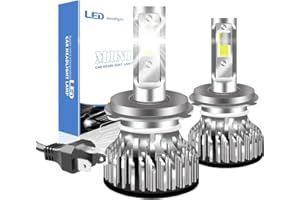 Chemini Lampadine H4 LED,100W 10000LM per Auto Abbaglianti/Anabbaglianti Alta Luminosità 6000K Bianco Sostituzione Fari Allo Xenon O Alogena Lampada -2 Lampade