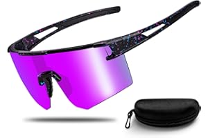 SEELENKLANG Fast Glasses Rave, Sunglasses Cycling Glasses Men Women UV400 Protection Ski Sports Glasses MTB Glasses
