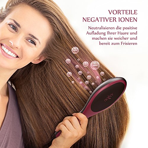 Anjou Neuste Ionen elektrische Glättbürste mit Schnellaufheizung zum Glätten und Pflegen für kurze und lange Haare (Perfekte Geschenkidee zum Muttertag) - 2