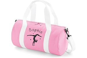 Absolutely Top Girls Personalised Gymnastics Handstand Glitter Barrel Bag