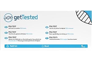 GetTested at Home PSA-Test Result in a Few Minutes (1 Test) Offers a Method for assessing Prostate Health by Measuring Prostate-Specific Antigen Levels.