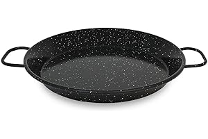 Menax - Padella per Paella in Acciaio Vetrificato Antiaderente - Ø 55 cm