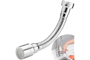 STOAT® Estensione del rubinetto. 18 cm. Realizzato in acciaio inossidabile 304. Direzione fissabile. Comodo per lavarsi i denti e lavare il viso, lavare i capelli e prendere l'acqua.