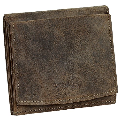 Ledershop24 , Portafogli  Marrone Greenland Stone Breite ca. 10 cm / Höhe ca. 9 cm / Tiefe ca. 2 cm