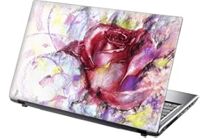 15.6 INCH TAYLORHE SKINS TaylorHe 13-14 inch Laptop Skin Vinyl Decal with Colorful Patterns and Leather Effect Laminate MADE IN England Rose Watercolour