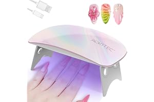 ‎AOKITEC Aokitec UV Lampe für Gelnägel: Mini UV Lampe Klein LED Nagellampe Nageltrockner Nägel für Gel Nagellack Poly Builder-gelnägel,Aushärtungswerkzeug in 2 Timer mit USB Kabel for Professional (Gradient)