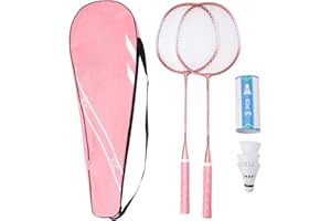 UPALDHOU Badminton Rackets Set,Badminton Rackets with 3 Shuttlecocks Carrying Bag for Outdoor Backyard Games