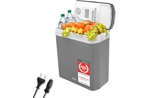 ‎TZS FIRST AUSTRIA TZS First Austria 24-Litre Cool Box for Keeping Warm or Cool Thermo-Electric Cool Box 12 Volt and 230 Volt Mini Fridge for Car and Camping Energy Efficiency Class A++