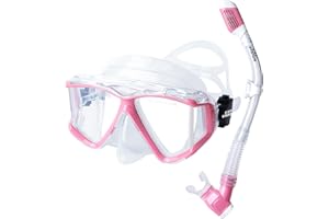 EXP VISION Kit de plongée avec tuba pour adultes, masque professionnel anti-buée avec tuba masque de plongée avec tuba sec pour la plongée en apnée, plongée en apnée, natation
