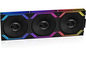 iHTP G120PRO 120mm ARGB Case Fan, Daisy-Chain Connection, up to 1850RPM CPU Fan 3-Pack(Black)