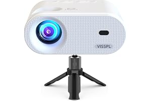 Mini Projector 15000L, Full HD 1080P, VISSPL Full HD 1080P, Portable Outdoor with Tripod, Home Theater Movie Phone Projector Compatible with Android/iOS/Windows/TV Stick/HDMI/USB