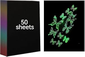Creatorally 50 Feuilles Papier a Gratter, Carte a Scratch Art A4 Enfants, Magique Luminous pour la Gravure au Laser Paper avec Stylet pour Croquis Dessin Cadeau d'anniversaire Noë