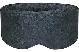 JEBBLAS 100% Hand Made Cotton Sleep Mask Blackout Super Soft and Comfortble Blocking Out Light Eye Mask for Sleeping Adjustable Blinder Blindfold Airplane with Travel Pouch