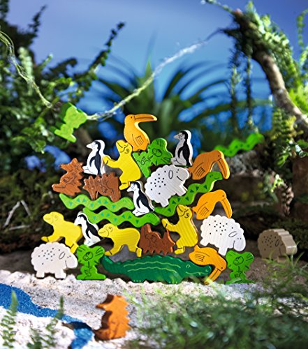 Imagen 4 de Haba 4478 Tier auf Tier - Juego infantil para apilar animales (en alemán)