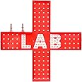 SANLITES LABORATORY SIGNAGE LED SIGN BOARD FOR MEDICAL LABORATORY - FLASHING-18 X 18 - FLANGE - WALL MOUNTABLE-STORE FRONT-PIXEL LED…