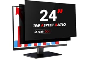ZOEGAA Filtro privacy da 24 pollici, monitor 16:10, per monitor da 24", anti-luce blu, pellicola protettiva per la privacy dello schermo da 24 pollici e rimovibile