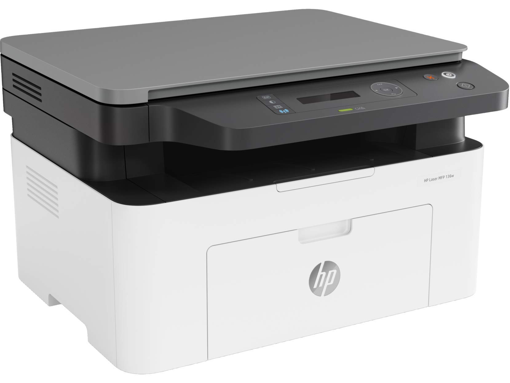 HP Laser 136w B&W Printer with Wi-Fi Direct: Print, Copy, Scan, Perfect for Offices, Compact, Affordable, Multifunction