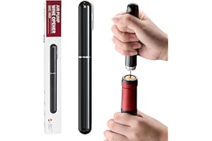 FBBULES Tire-Bouchon Pompe à Air 2-en-1 avec Coupe-Capsule, Ouvre-Bouteille à Pression d'air pour Bouteilles pour Maison, Restaurant, Fête, Cadeaux pour les Amateurs de Vin