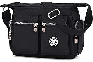 Wafybsre Borsa a Tracolla Casual da Donna, multi tasca, Borsetta Leggero Borse e Messenger