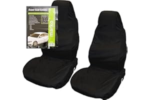 Marko Auto Accessories MAA-CSCVR Universal Car Van Black Waterproof Nylon Heavy Duty Front Seat Covers Protectors