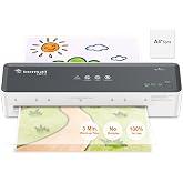 Bonsaii Laminator A4 Hot &amp; Cold, 80-125 Microns, 5 Pockets | Compact for Office and Home, Prevents Jams and Waves, L421-A