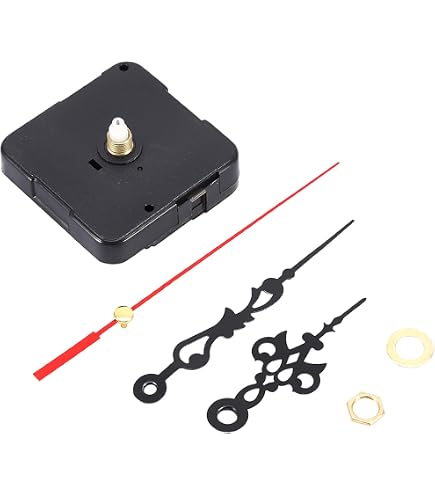 Mécanisme Horloge Quartz Silencieux Complet – Kit DIY Avec Aiguilles Pour Horloge Murale A Axe 16 Mm