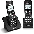 VTech ES2001 DECT Cordless Phone with Nuisance Call Blocker,Easy-to-Read Backlit Display,ECO Mode,Landline Phone with 18 Hours Talk-time,Volume Booster,Handsfree Speakerphone,Speed Dial,Twin Handset