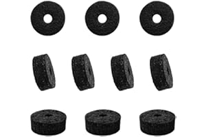 KNR HARMONY Rondelle de Feutre pour Cymbale 10 Pièces Noir