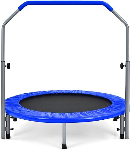 SONGMICS Trampolino da 183 cm, Trampolini Elastico 6 Piedi con Rete di Recinto, Tappeto Protettivo, Palo Alto 180 cm, Struttura Metallica, Certificato TÜV Rheinland GS, Nero e Rosa STR061P01V1