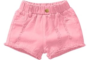 Guqmjde Jeans Shorts Mädchen Baumwolle Hotpants Hohe Taille Denim Kurze Hose A Linie Sporthose Kurz Einfarbig Y2K Hosen Hipster Sommerhose Classic Radlerhose Elastische Taille Freizeithose Loungehose