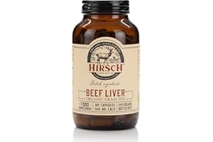Hirsch Organic UK Grass Fed Beef Liver Supplement - Soil Association Certified 100% Organic and Glyphosate Free & Vitamin & Mineral 3rd Party Tested