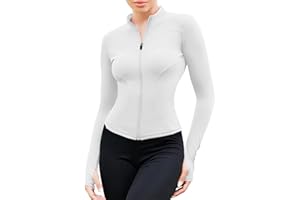 EFFAN Damen Sportjacke Yoga Shirt Langarm Fitness Eng Sportshirt Langarmshirt Laufshirt Laufjacke Gym Trainingsjacke Tops Sport Jacke