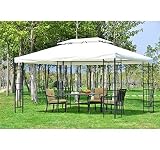 Outsunny Cenador Crema Tela Poliester 3x4x2.7m