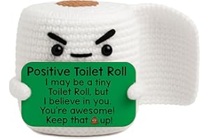 GENERIC Emotional Encouraging Support Pickle,Funny Encouraging Pickle with Emotional Encouraging Card,Cute Knitted Crochet Dolls Soft Plush for Friend Gifts(Emotional Tollet Roll)