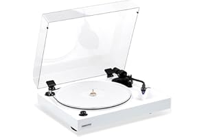 Fluance RT85 Reference High Fidelity Vinyl Turntable Record Player with Ortofon 2M Blue Cartridge, Acrylic Platter, Speed Control Motor High Mass MDF Wood Plinth Vibration Isolation Feet - Piano White
