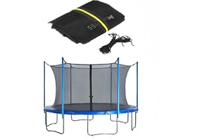 Säkerhetsnät för trampolin 244 306 366 427 cm, reservnät för inomhustrampolin med dragkedja och karbinhaken, skyddsnät för trädgårdstrampolin, för stolpar 6/8